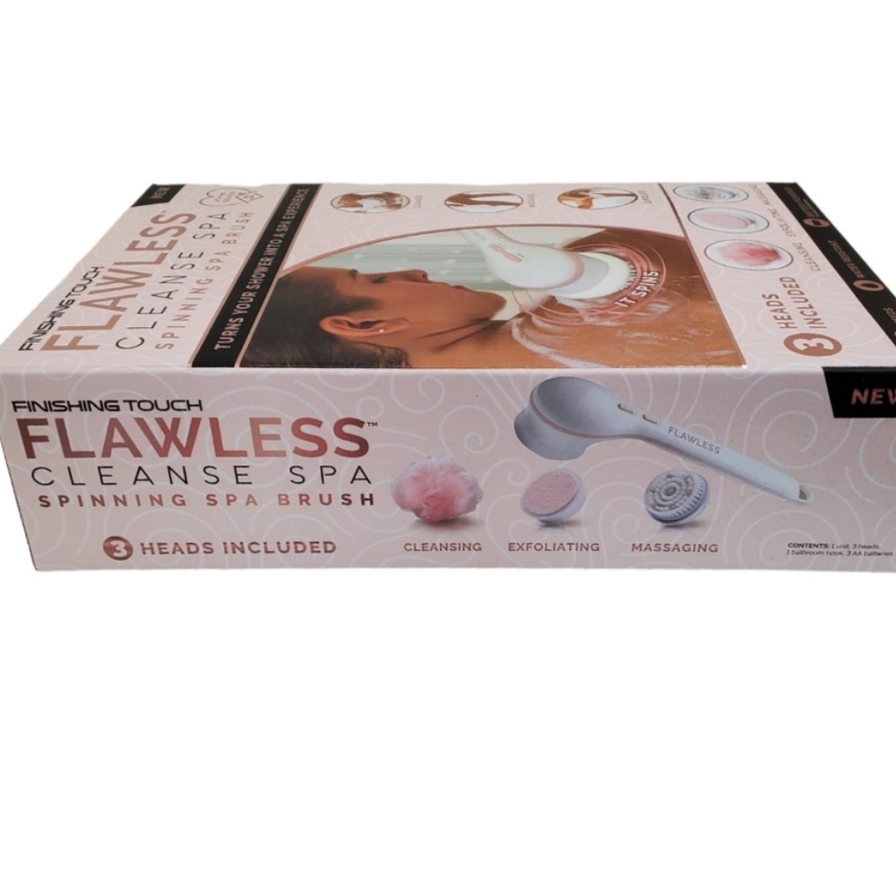 Finishing Touch Flawless Cleanse Spa Spinning Brush Shower Wand New Sealed Box - Picture 3 of 4